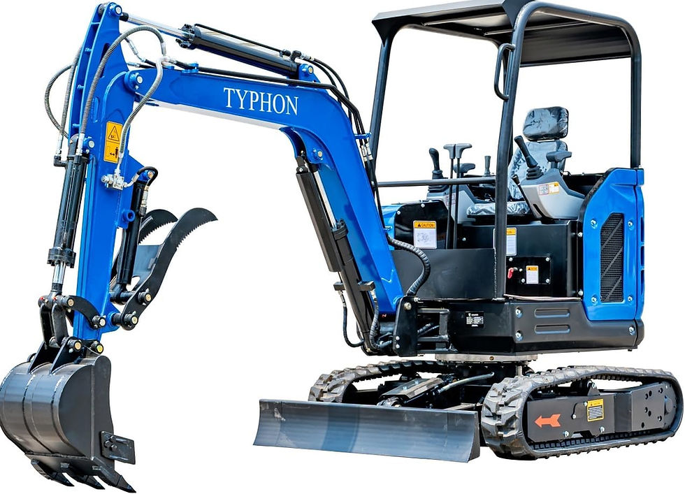 Thumbnail: TYPHON TERROR X2 STORM Mini Excavator 2.5 Ton Diesel Kubota V1505 25HP