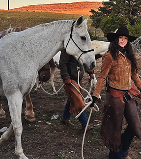 Amanda Smith with horses