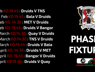 PHASE 2 FIXTURES ANNOUNCED!