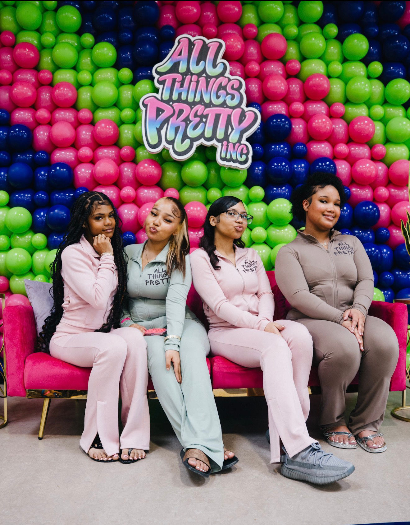 Pink Stone - All Things Pretty 2-piece sweatsuit