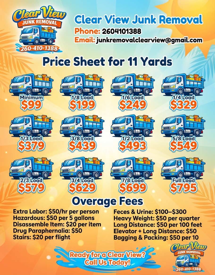 Clear View junk removal pricing guide
