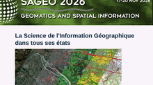 Save the date! 1er appel à communications pour la conférence SAGEO'2026 