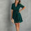 Thumbnail: V Neck Ruffled Hem Wrap Dress