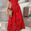 Thumbnail: Allover Print V Neck Tie Waist Pockets Jumpsuit