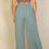 Thumbnail: Drawstring Waist Wide Leg Minimalist Pants