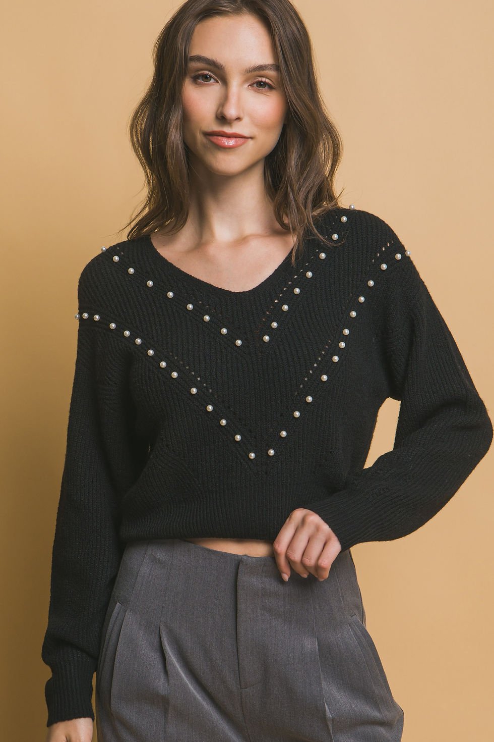Thumbnail: Pearl details sweater