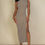 Thumbnail: Ribbed Mock Neck Side Slit Sleeveless Bodycon Maxi Dress