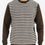Thumbnail: Knitted Round Neck Striped Sweater