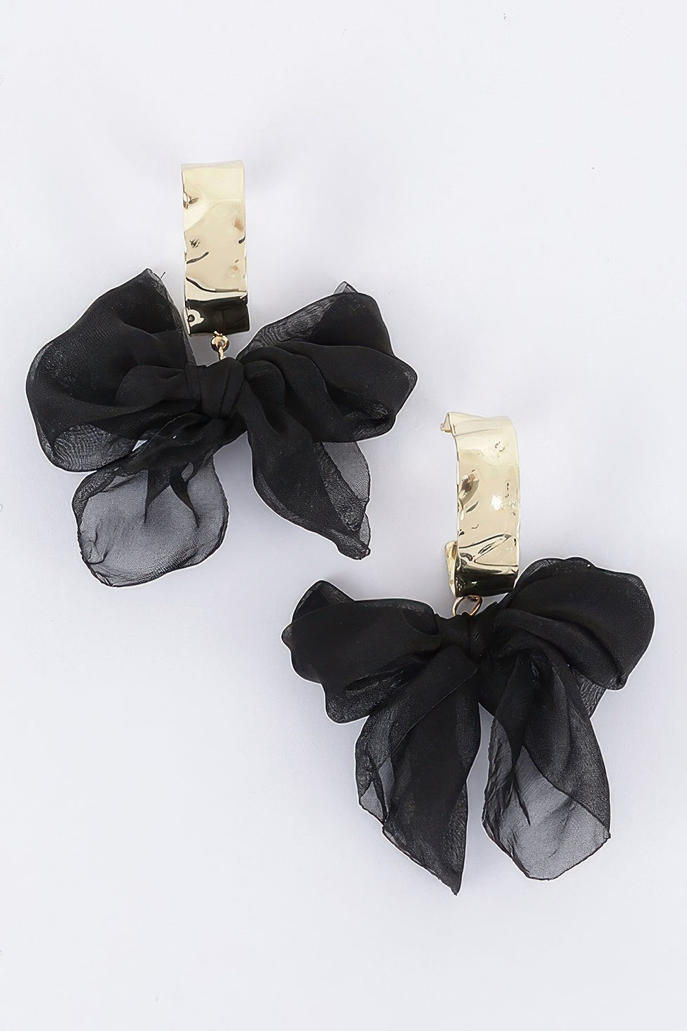 Thumbnail: Metal Fabric Flower Earring