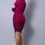 Thumbnail: Sexy Long Sleeve Mock Neck Side Or Twist Ruching Dress