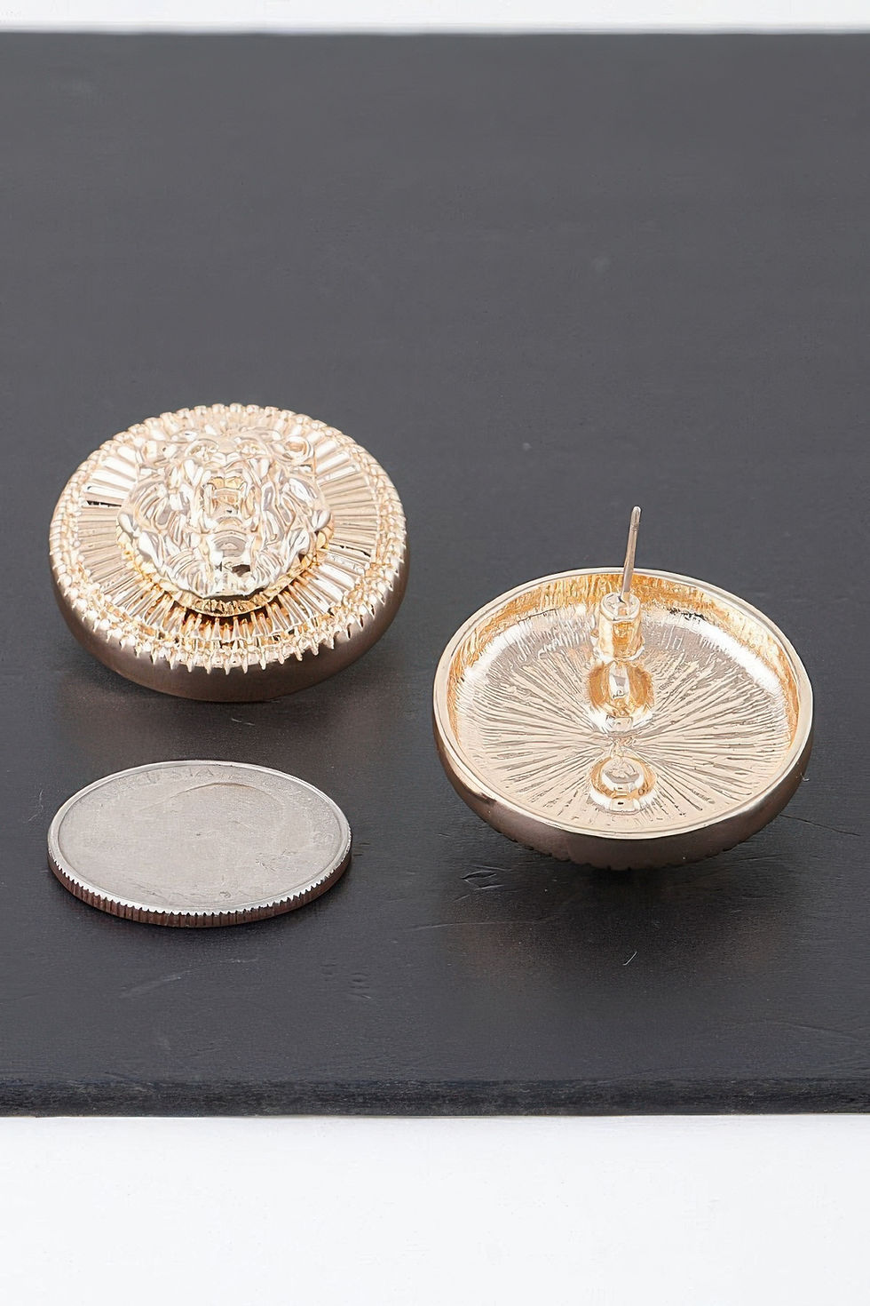 Thumbnail: Grand Lion Emblem Earrings