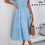 Thumbnail: Elegant Ruched V Neck Short Sleeve Pleated Dress