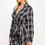 Thumbnail: Plus Size Long Sleeve Plaid Side Tie Dress        