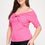 Thumbnail: Plus Size Off The Shoulder Knit Rib Twist Knot Top       