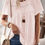 Thumbnail: Plus Size Temperament Solid Short Sleeves Top