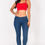Thumbnail: Ribbed Knit Cami Crop Top