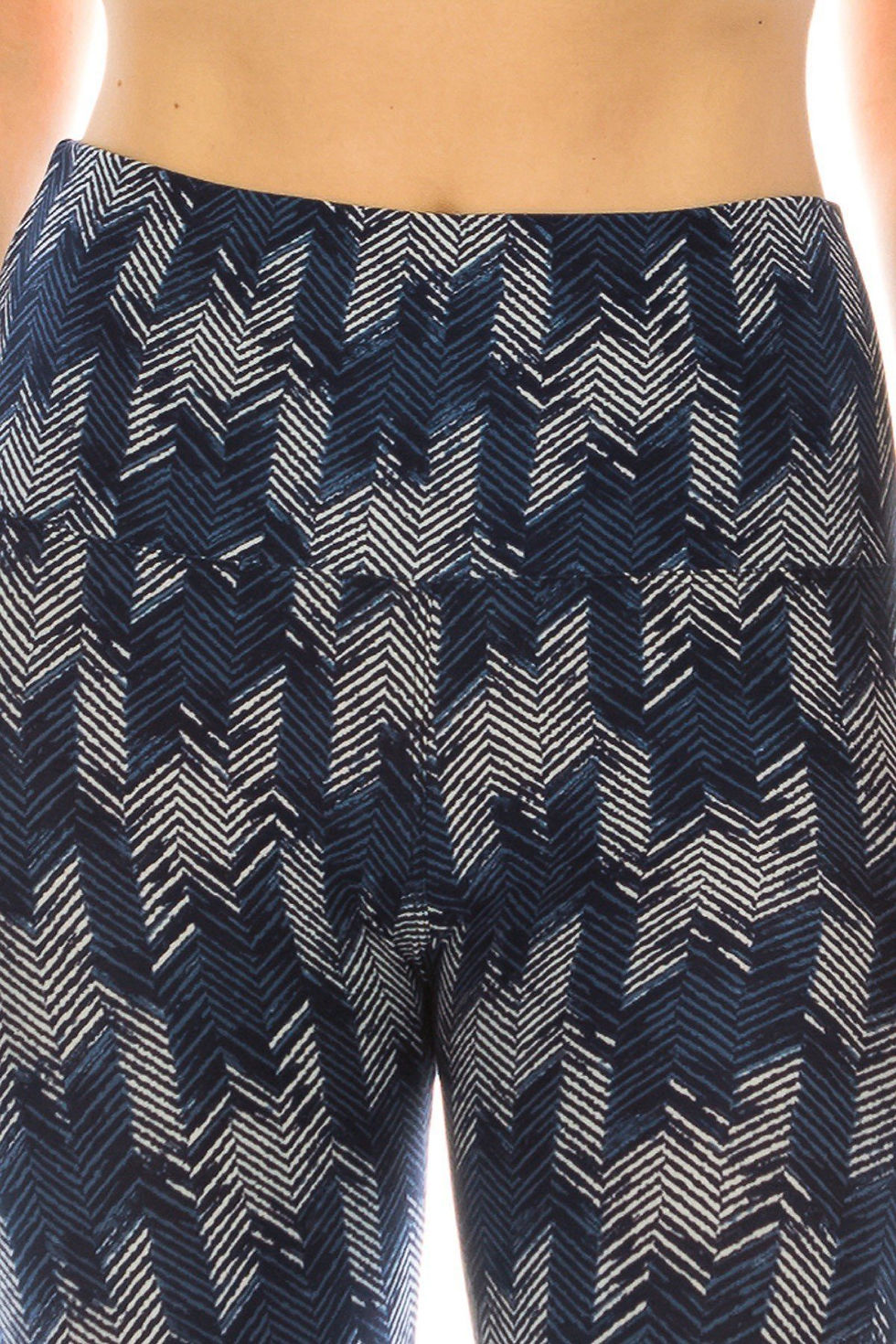 Thumbnail: Long Yoga Style Banded Lined Multi Printed Knit Legging With High Waist