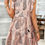 Thumbnail: Abstract Printed Round Neck Pockets A-line Dress