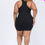 Thumbnail: Plus Size Ribbed Split Neck Tank Mini Dress