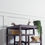Thumbnail: Medium Brown Wooden Square Top End Table with Multi-Shelf