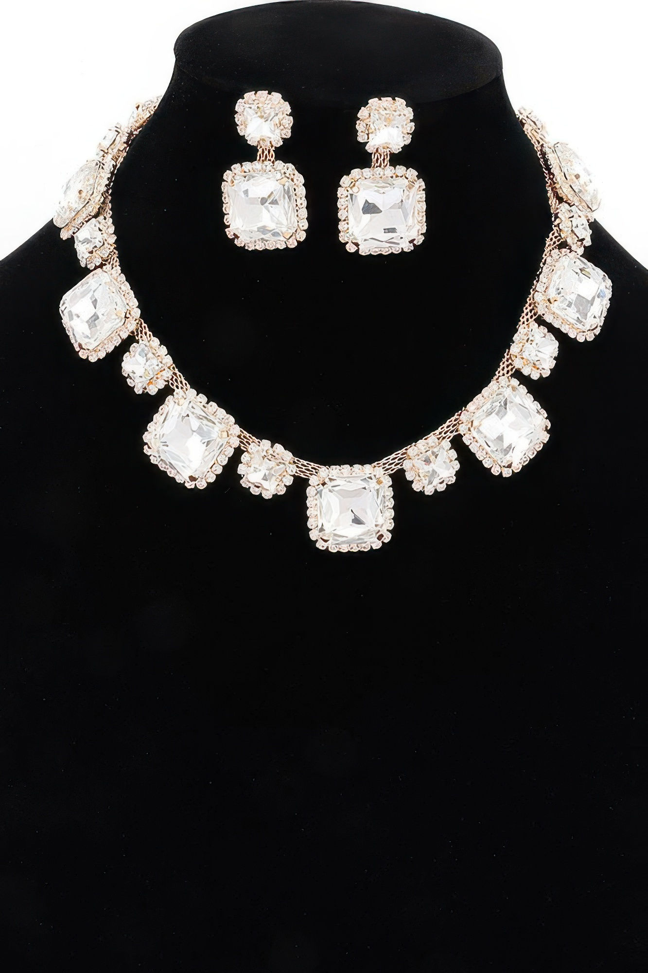 Rhinestone Party Necklace Set