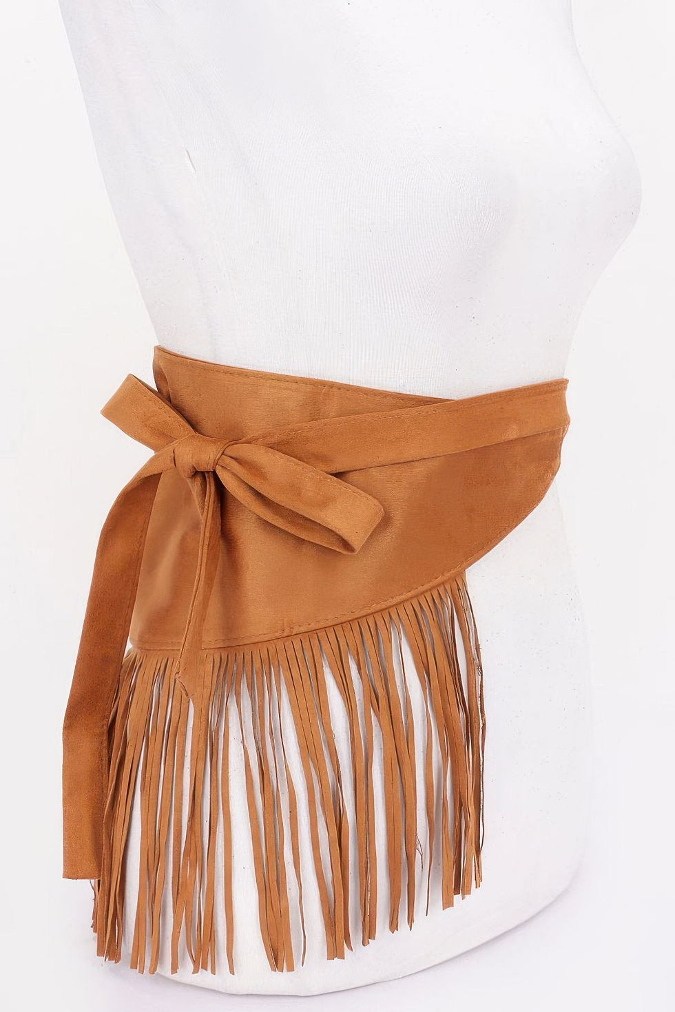 Thumbnail: Faux Suede Fringe Belt