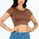 Thumbnail: Short Sleeve Roundneck Crop Top