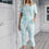 Thumbnail: Tie Dye One Shoulder Drawstring Fit Jumpsuit