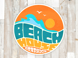 Lettering for Sticker Design for Beach House Graphics