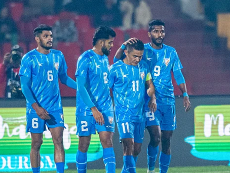 IND 대 MDV, 국제 친선경기: Sunil Chhetri 골, 인도, 실롱에서 몰디브 3-0으로 승리