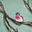 Thumbnail: Pink Robin Bird Painting by Em Campbell
