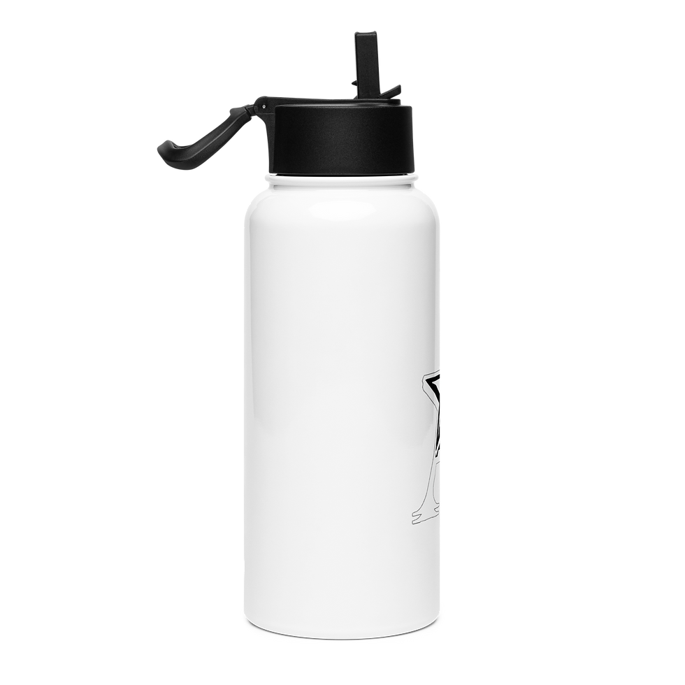 Miniatura: Botella de acero inoxidable con tapa de pajita