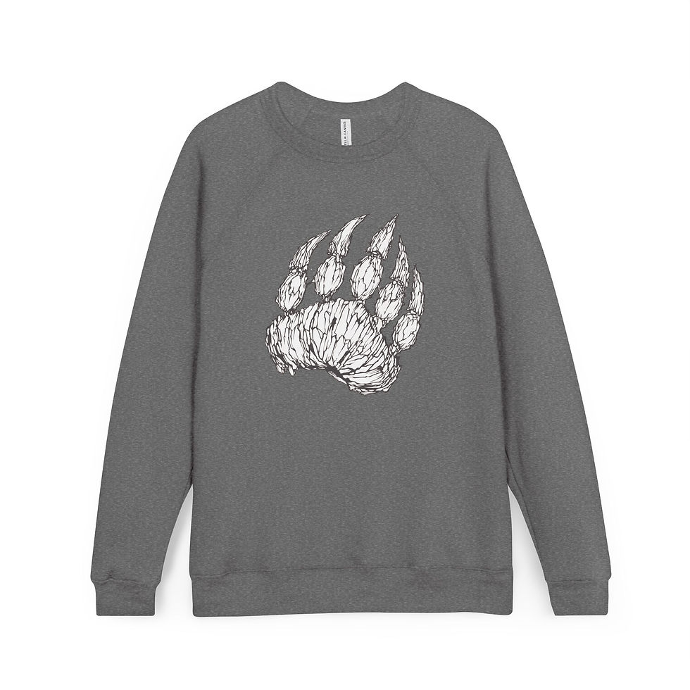 Thumbnail: "BearClaw Glacier" Unisex Sponge Fleece Raglan Sweatshirt