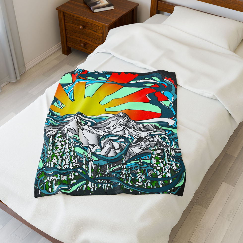 Thumbnail: Sunriser Velveteen Plush Blanket