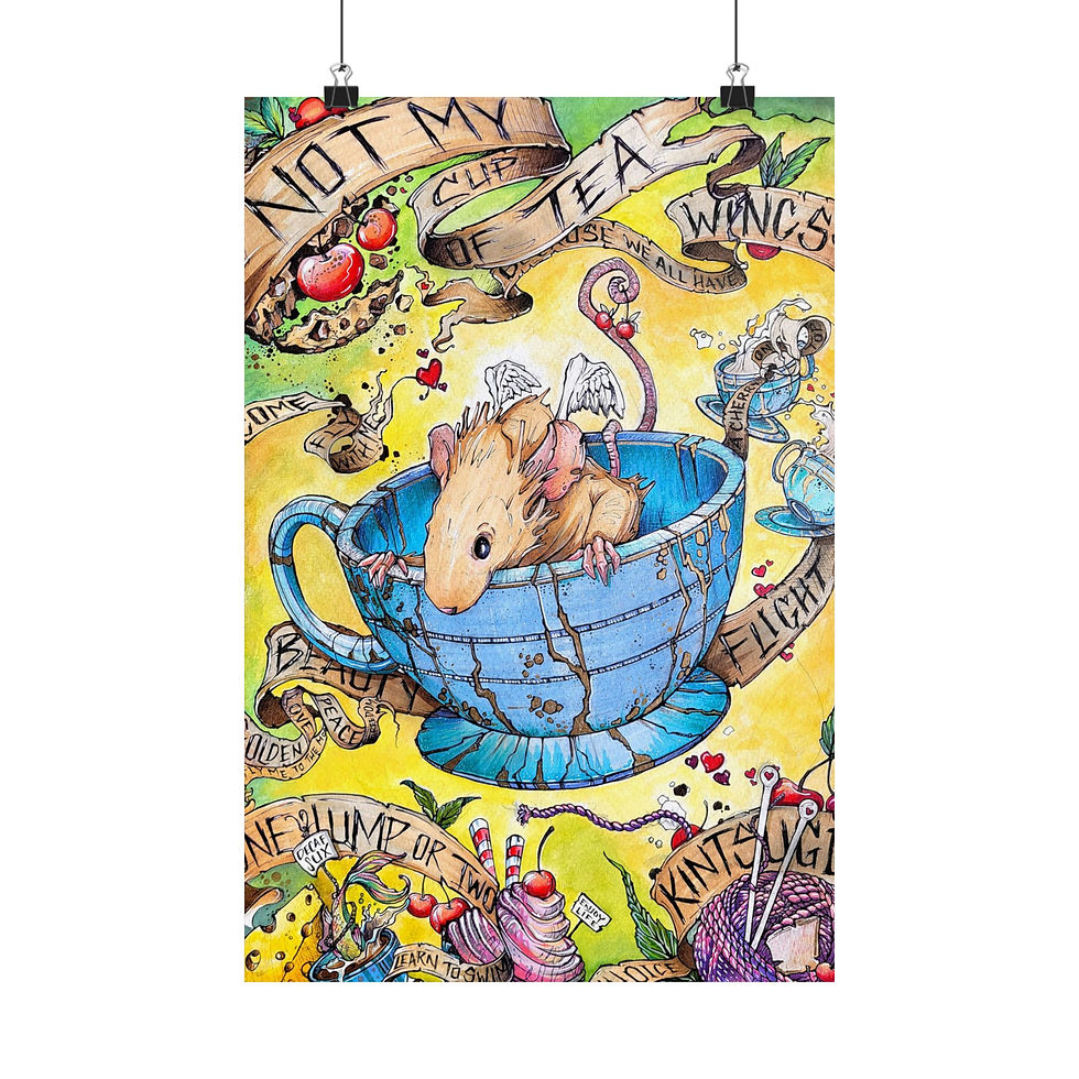 Thumbnail: "Not My Cup of Tea" Matte Poster