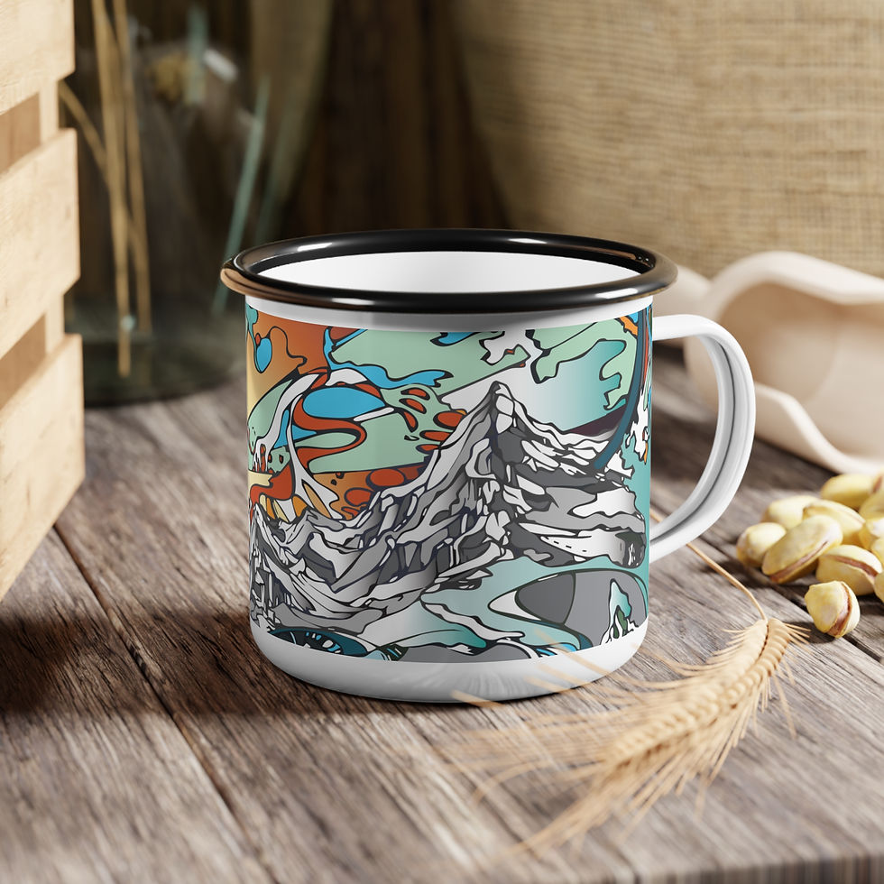 "TerraCotta Skies" Enamel Camp Cup