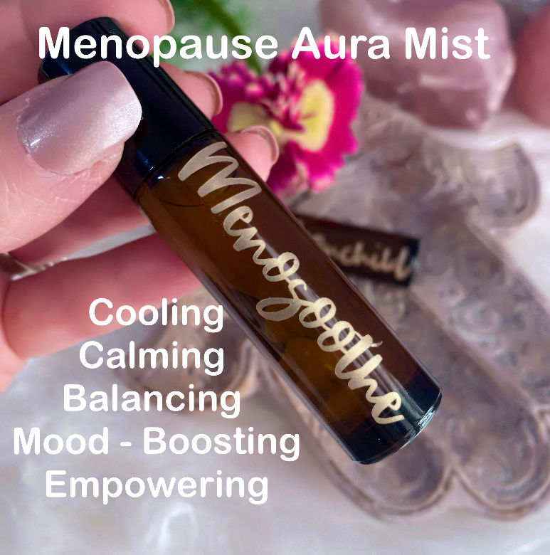 MENOSOOTHE | Menopause Pure Essential Oil Blend | Roll on bottle | Crystal infus