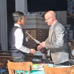 EPT Student Anupa receives certificate of merit for his performance