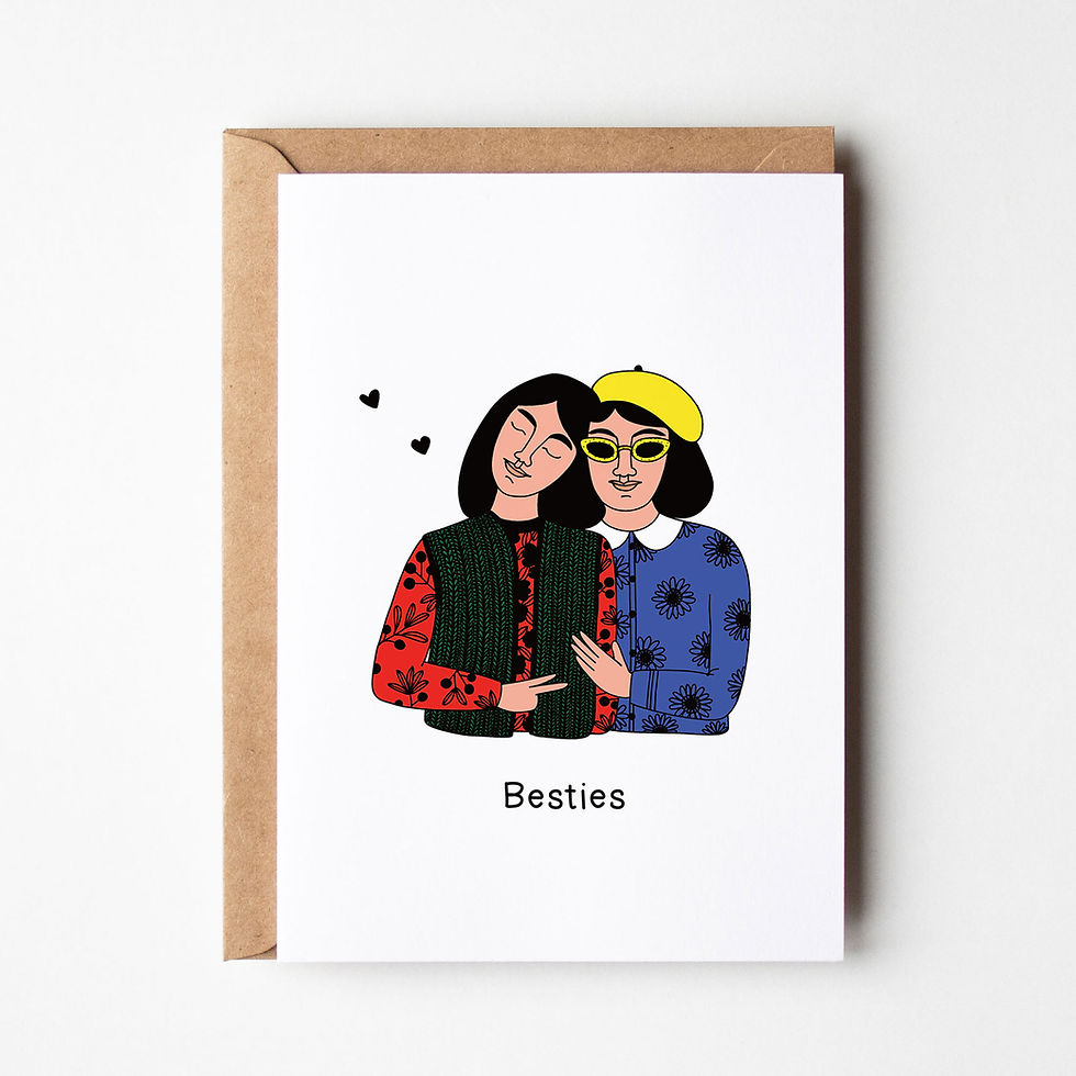 Thumbnail: Besties A6 postcard