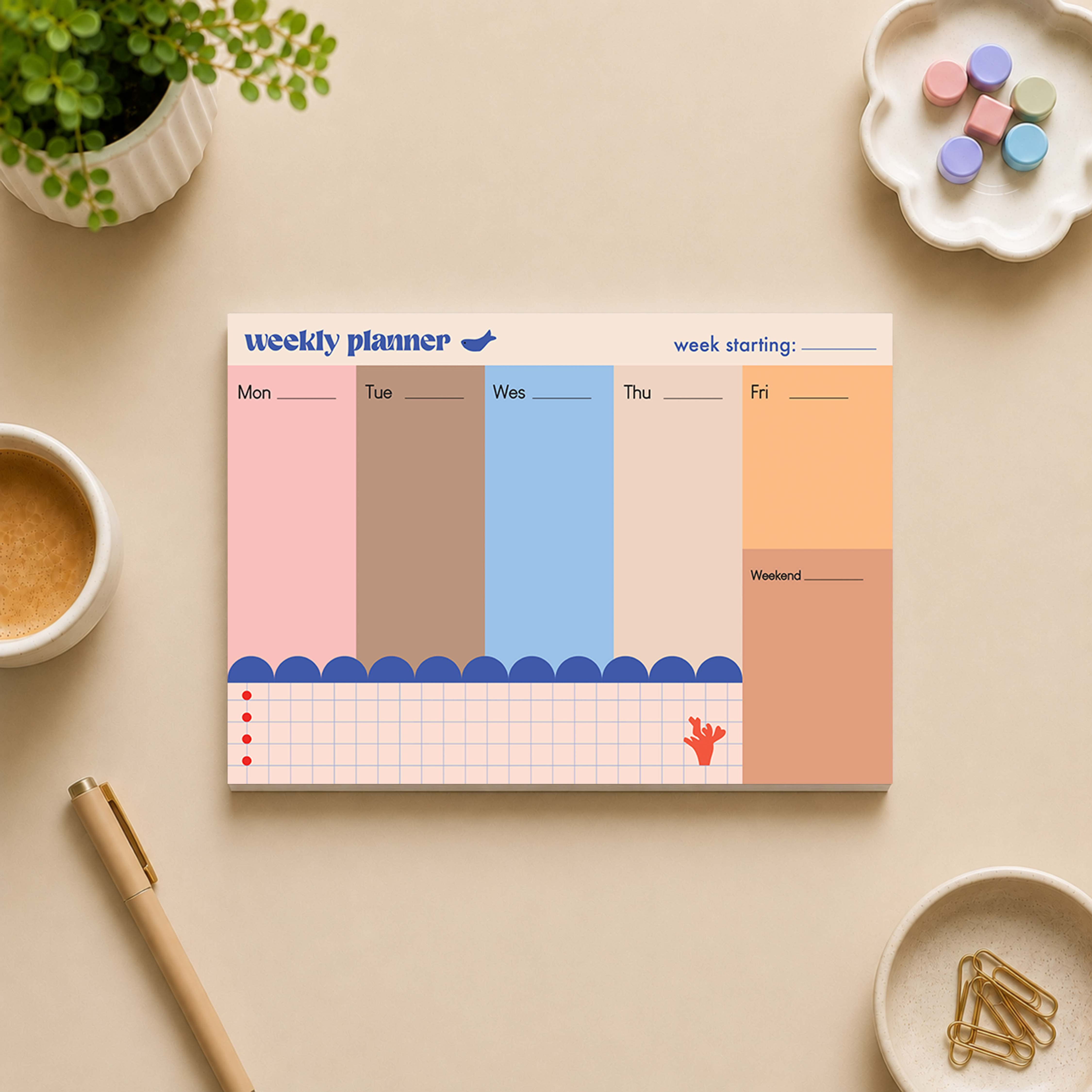 A4 Weekly planner desk pad