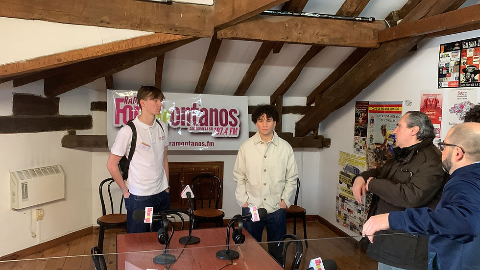 Students doing work experience at a Spanish radio station 2.jpg