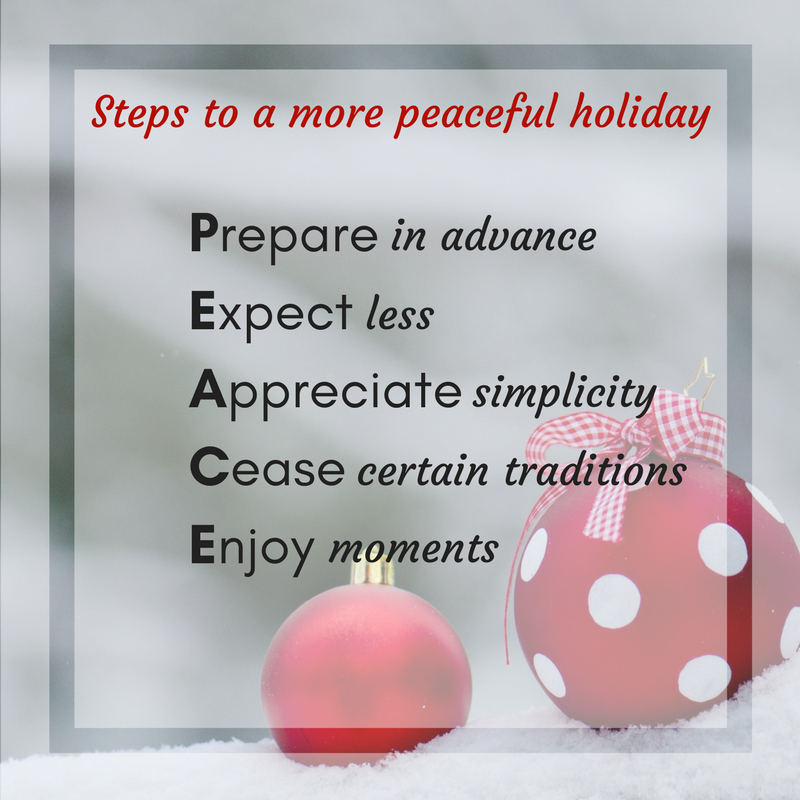 Steps to a peaceful holiday