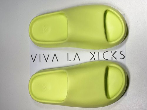 adidas gazelle silver green womens Adidas Yeezy Slide Glow Green