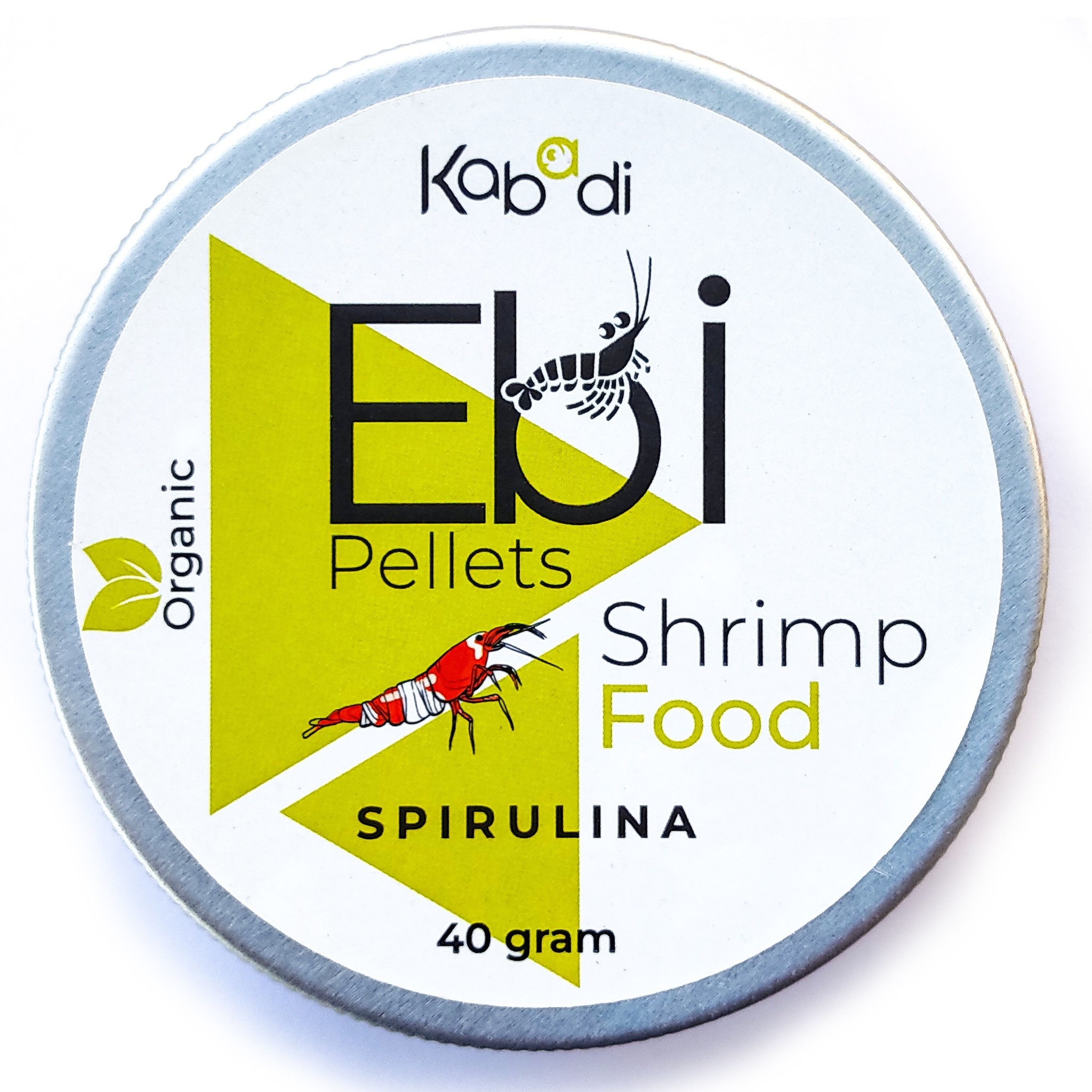 Kabadi Ebi Pellets, spirulina, leaves, vegetables