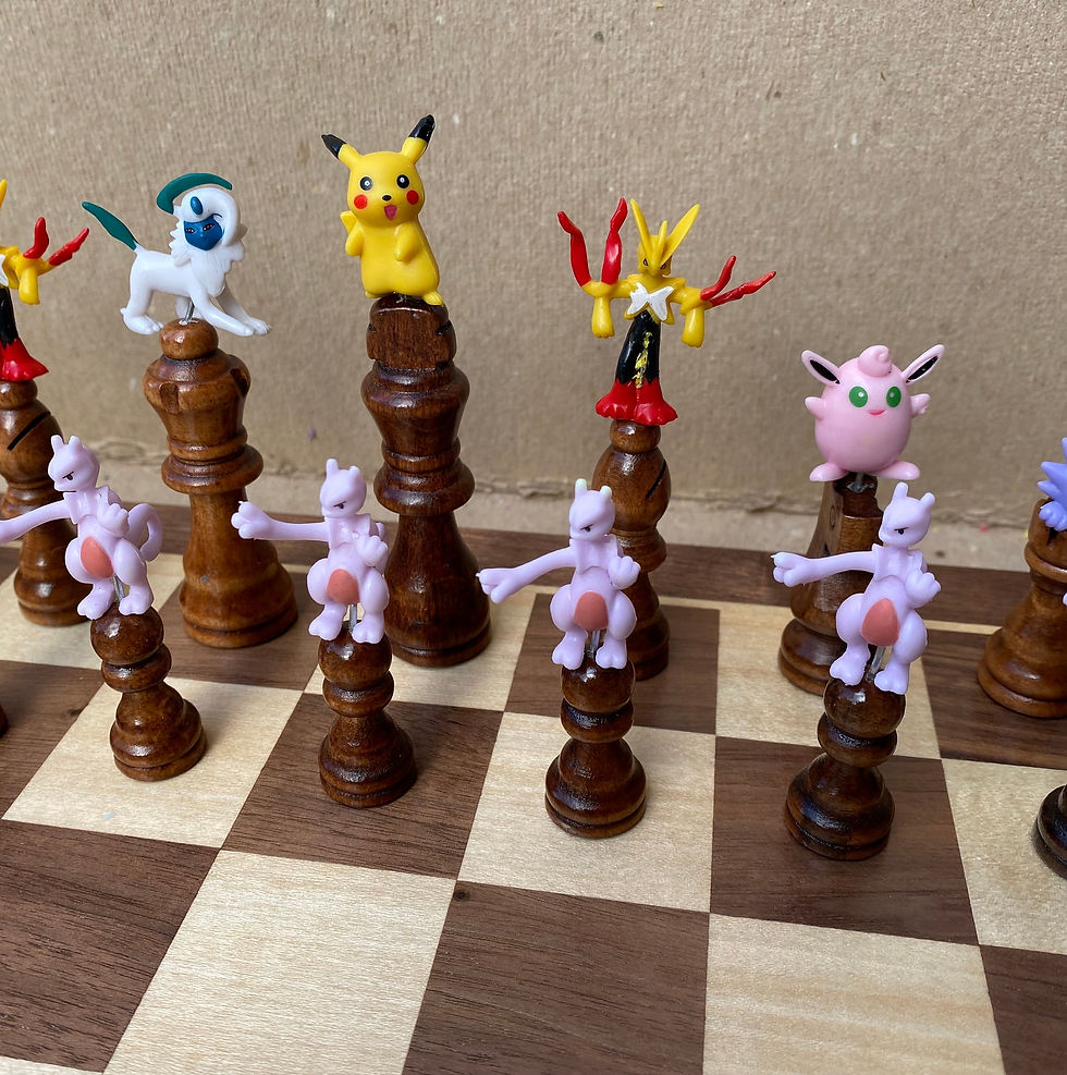 Thumbnail: Pokemon chess set - rare blue white