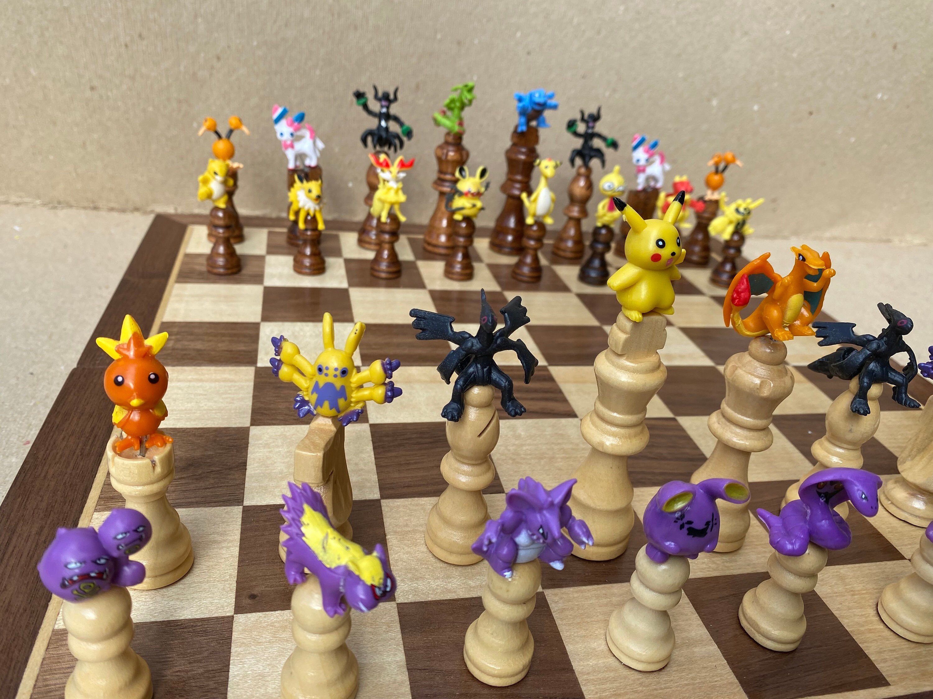 Pokemon chess set purple yellow B