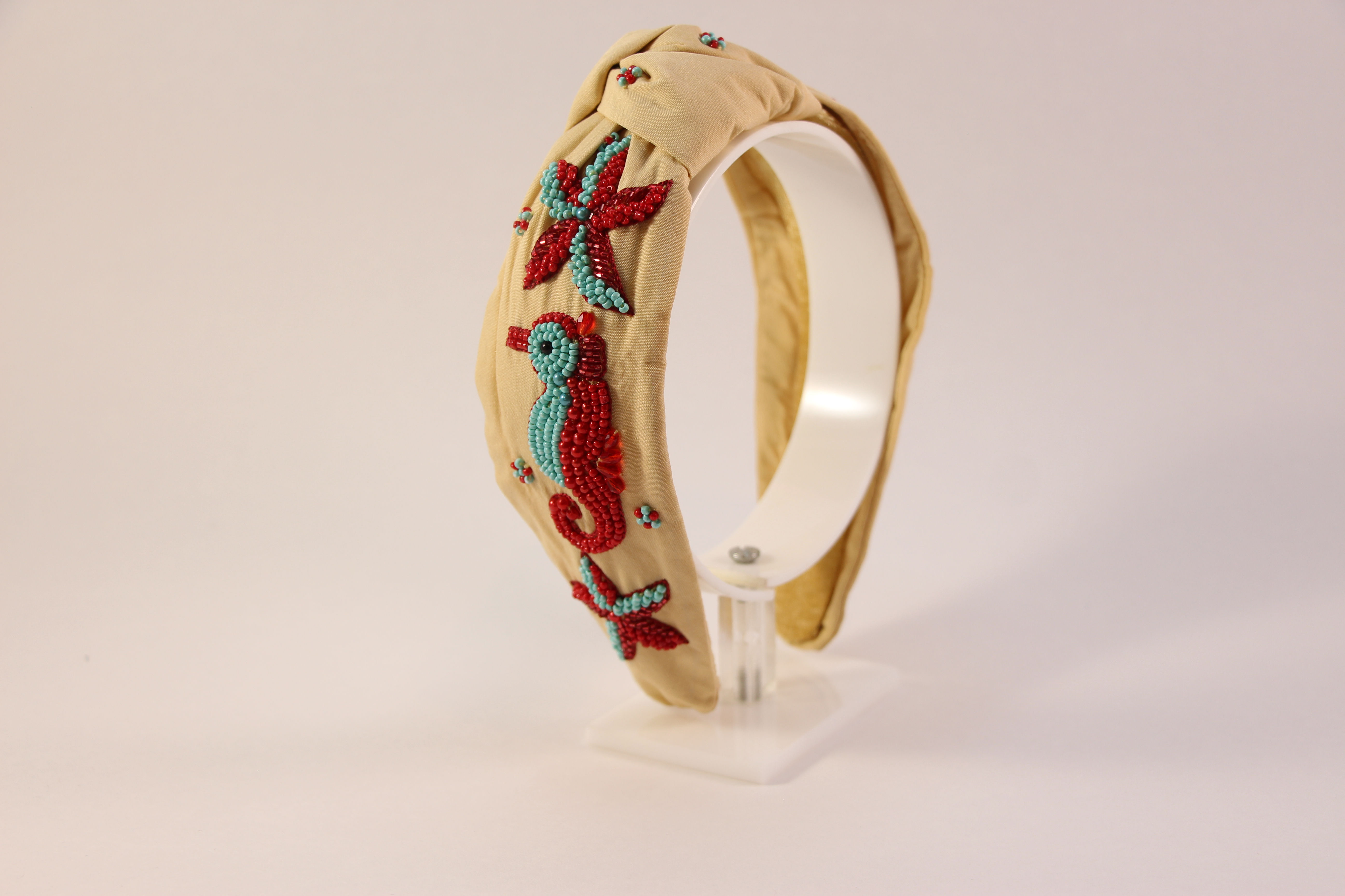 Seahorse And Starfish Beaded Handmade Knot Headband