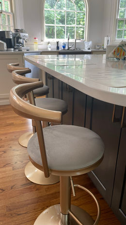 Barstools at the kitchen island