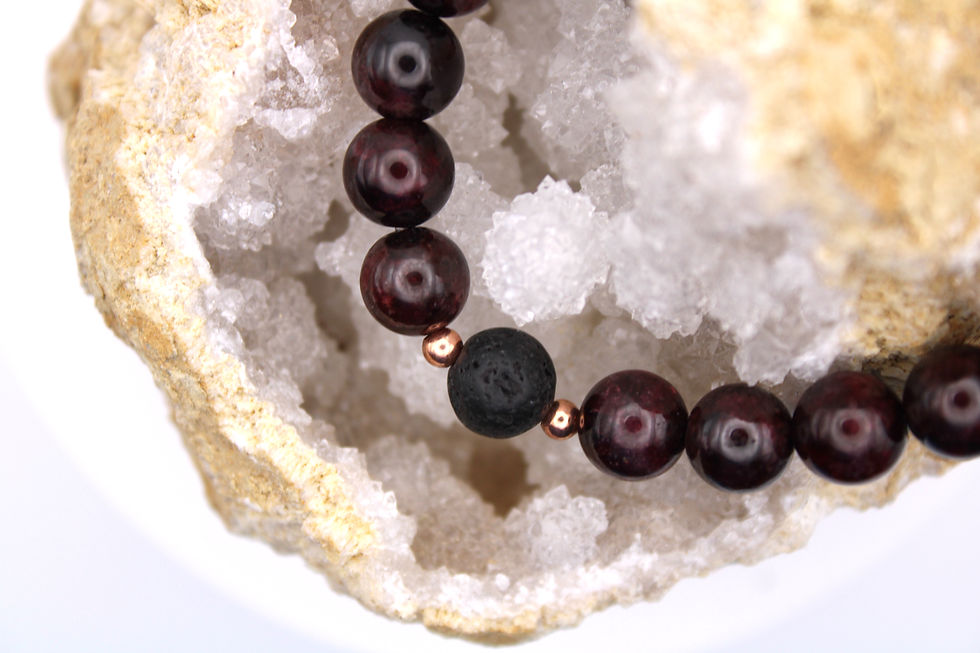 Thumbnail: Eternal Flame Garnet-Lava Bracelet