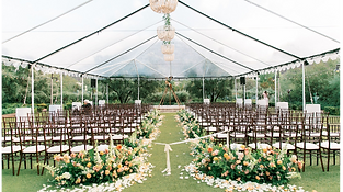 "tenda cristal para evento noturno"